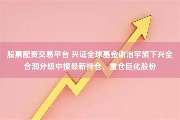 股票配资交易平台 兴证全球基金谢治宇旗下兴全合润分级中报最新持仓，重仓巨化股份