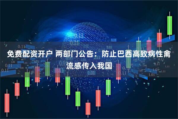 免费配资开户 两部门公告：防止巴西高致病性禽流感传入我国
