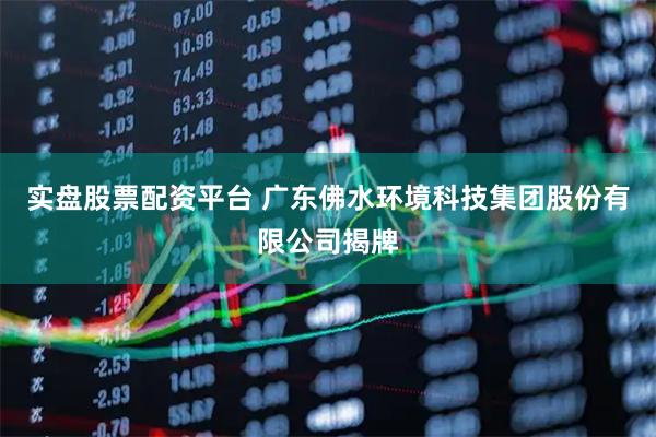 实盘股票配资平台 广东佛水环境科技集团股份有限公司揭牌